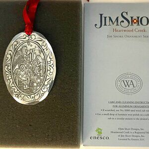 NWT Jim Shore Wendell August Handcrafted Metal Angel Hanging Ornament #16765003